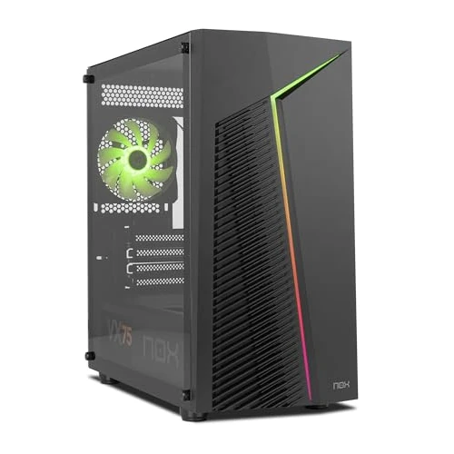 Oferta limitada: NOX Xtreme Products Infinity Zeta - Minitorre M-ATXITX ARGB Rainbow dinámica, Panel Lateral Cristal Templado, Espacio para 6 Ventiladores, Compatible con gráficas hasta 310mm, USB 3.0, Color Negro de 39.91 € a 32.10 € (ahorro 20%)
