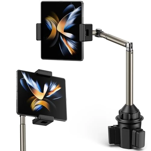 JSAUX Universal Foldable Phone Mount - Car & Truck Compatible with iPad Mini, Samsung Galaxy Z Fold6/5/4, Pixel 9 Pro Fold, Xiaomi Mix Fold 4/3/2