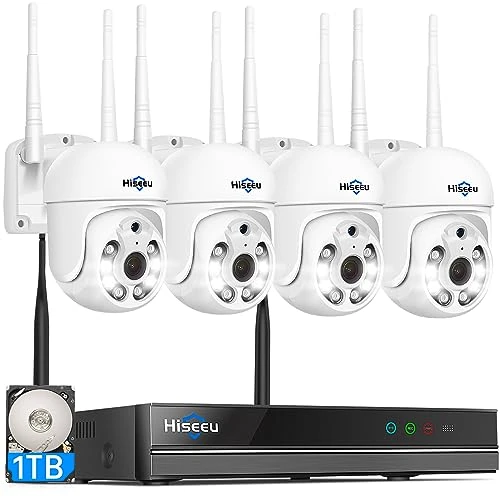 Oferta limitada: Hiseeu 5MP PTZ Kit Camara de Vigilancia WiFi Exterior, 355°/90° Rotación de 227.04 € a 204.90 € (ahorro 10%)