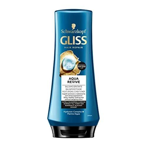 Tijdelijke aanbieding: Schwarzkopf Gliss Aqua-Revive-conditioner voor normaal en droog haar, haarconditioner met hyaluroncomplex en zeewier, hydrateert en maakt het haar glanzend en zichtbaar gezond, 200 ml van 2.59 EUR naar 1.99 EUR (korting 23%)