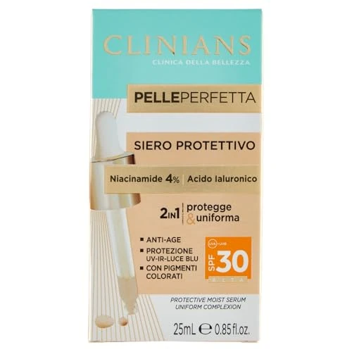 Offerta a tempo: CLINIANS | Pelle Perfetta Siero Protettivo SPF30, Dermatologicamente Testato, Made in Italy, 25 ml - 38% da 14.55 € a 8.98 €