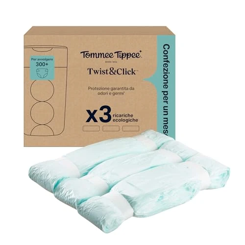 Limited-time offer: Tommee Tippee Twist & Click Nappy Bin Refill Cassettes Pack of 3 from 14.99 £ to 14.99 £ (save 0.00%)