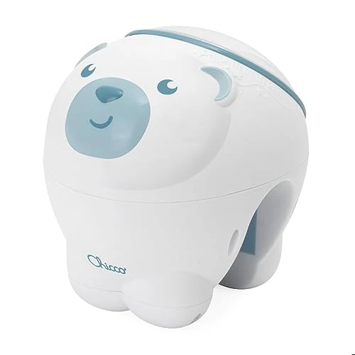 Offerta a tempo: Chicco First Dreams Proiettore Orso Polare, Proiettore 2in1 da Culla e da Comodino, Luce Notturna per Bambini, Musica Classica Rilassante e Suoni della Natura, Giochi Neonato, 0 Mesi +, Blu - 21% da 26.90 € a 21.15 €
