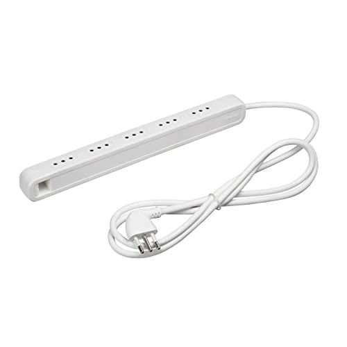Bticino 3630USD Ultra Slim Power Strip with 5 Small 10A Sockets, Ideal for Small Spaces, White