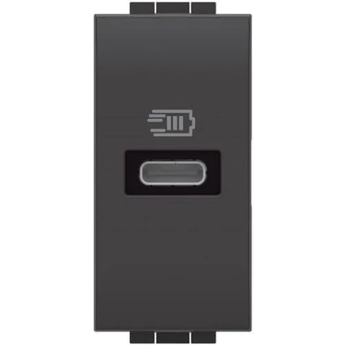 Limited-time offer: Bticino L4192C Caricatore USB con un ingresso tipo C, da installare nella placca Livinglight, per la ricarica rapida di dispositivi elettronici fino a 20W, 1 modulo, antracite from $29.04 to $29.04 (save 0.00%)