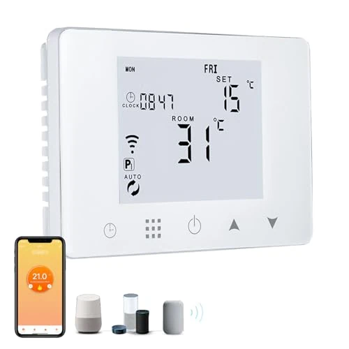 Offerta a tempo: Dogepro Cronotermostato Termostato WiFi per caldaia gas/acqua, Termostato Smart da Parete Intelligente compatibile con Alexa e Google, Funzione Programmabile - 0.00% da 46.80 € a 46.80 €