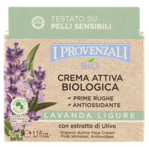 Limited offer: I Provenzali Crema Attiva Biologica Lavanda Ligure, 50ml Face Cream with Olive Extract, 1.6 Fl Oz Made in Italy [italian import] from 9.90 EUR to 6.95 EUR (save 30%)