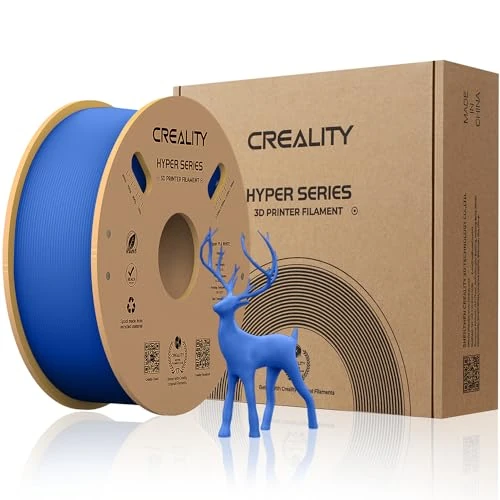 Creality Official Hyper PLA Filament Blue 1KG, 3D Printer Filament for High Speed Printing, Durable and Resistant, Smooth, Overhang Performance Dimensional Accuracy +/-0.03mm, 2.2lbs/Spool