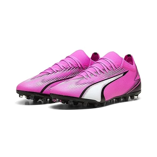 Oferta limitada: Puma Men Ultra Match Mg Soccer Shoes, Poison Pink-Puma White-Puma Black, 45 EU de 84.95 EUR a 56.02 EUR (ahorro 34%)