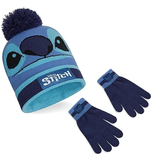 Oferta limitada: Disney Stitch Accesorios de Invierno Set de 1, 2 o 3 Piezas para Niñas - Gorro Guantes Invierno Bufanda, Regalos Niños (Azul Stitch 2 Pcs) de 12.89 EUR a 12.89 EUR (ahorro 0%)