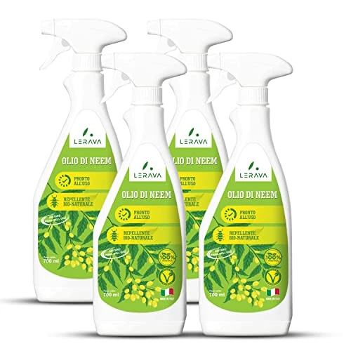 Offerta a tempo: LERAVA Olio di Neem per Piante (4x700 ML) - Contro Cocciniglia, Afidi e Insetti - Trattamento Naturale Antiparassitario - Protezione Biologica per Orto, Giardino e Coltivazioni - 0.0% da 12.99 € a 12.99 €