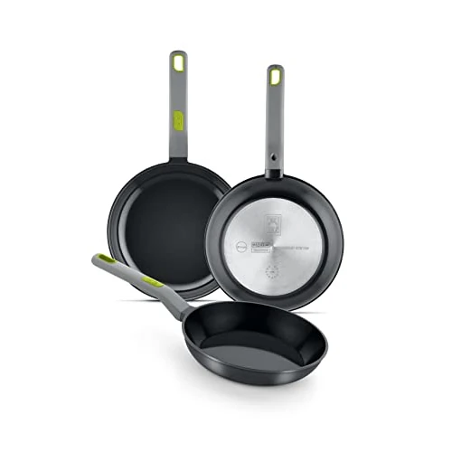 Offerta a tempo: BRA Life | Set di 3 padelle 20, 24, 28 cm, alluminio fuso - 44% da 96.30 € a 54.19 €