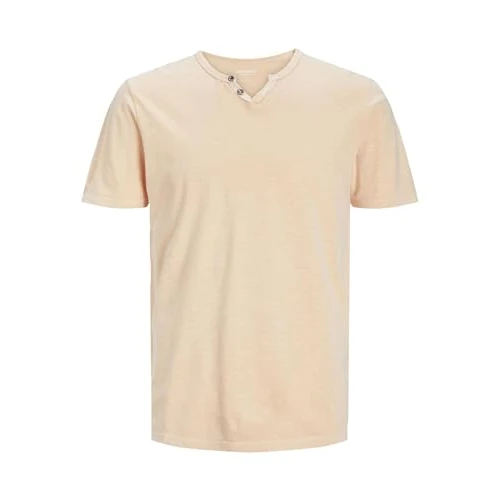 Oferta limitowana: JACK & JONES Jjesplit Neck Tee SS Noos, Apricot Ice, M z 55.99 zł na 55.99 zł (oszczędź 0.00%)