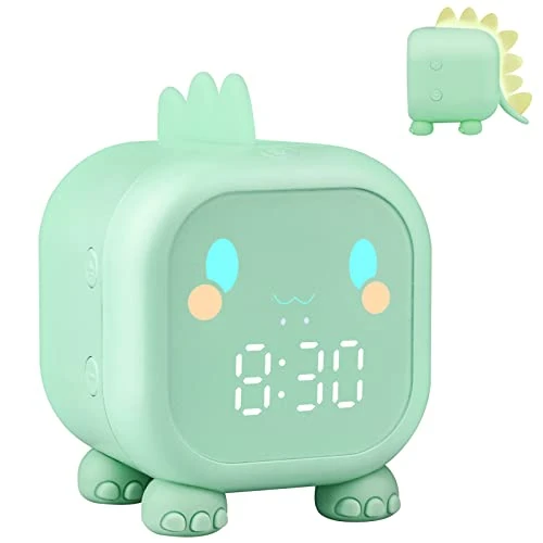Offre limitee: Ayybboo Réveil Lumineux pour Enfants,Horloge Numérique LED avec Veilleuse,Alarme Snooze,Volume Réglable,USB Rechargeable,Jour/Nuit Enfants Filles Garçons（Vert clair） de 29.99 EUR a 11.70 EUR (economie 61%)