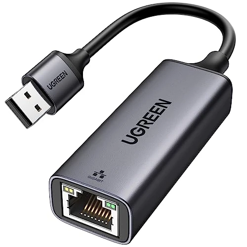 Offre limitée : UGREEN Adaptateur USB vers Ethernet Gigabit 1000Mbps RJ45 Réseau (Noir) de 19.46 € à 15.56 € (20% de remise)
