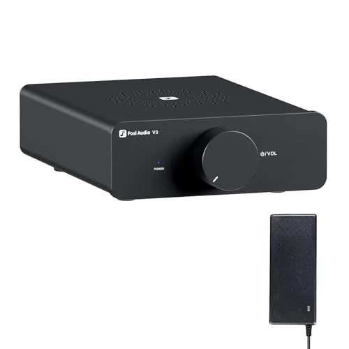 Oferta limitowana: Fosi Audio V3 Wzmacniacz Stereo Domowy Sprzęt Audio 300W x2 Moc TPA3255 Mini Głośnik Klasy D Wzmacniacz 2.0CH Komponent Audio do Pasywnych Głośników Regałowych Zestaw Kina Domowego z Zasilaczem 32V z 439.99 zł na 439.99 zł (oszczędź 0.0