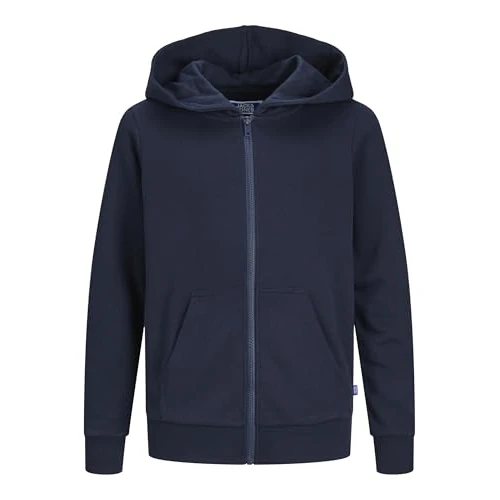 Jack&Jones Junior Jjebradley - Felpa con Cappuccio con Zip Noos Jnr, Blazer Blu Marine, 176 cm