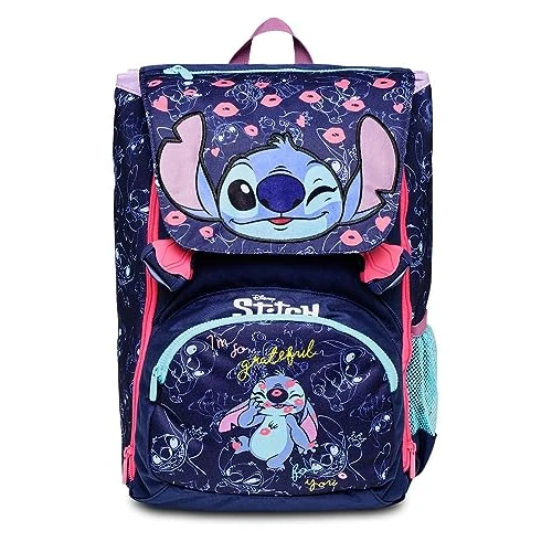 Offerta a tempo: Seven Zaino Scuola Estensibile - STICH MY ALIEN PAL, Blu - Zaino Doppio Scomparto - Tasca Porta Borraccia - Maxi Capienza 28 L - Zaino Bambina Scuola Elementare - 35% da 64.90 € a 42.29 €
