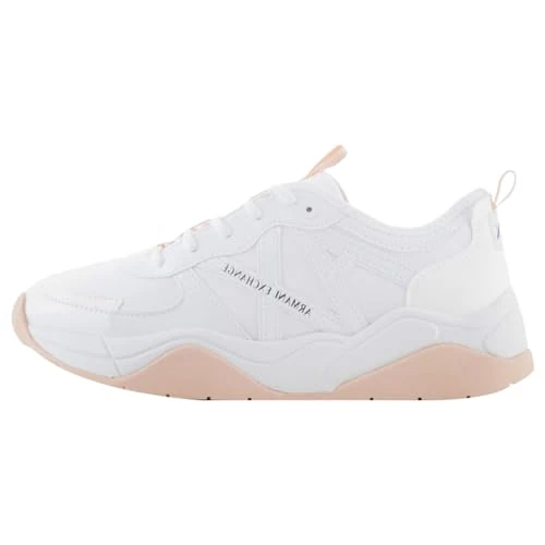 Offerta a tempo: Armani Exchange Cher, Side Logo, Colour Contrasts, Scarpe da Ginnastica Donna, OPT White Rose, 41 EU - 30% da 118.95 € a 83.26 €