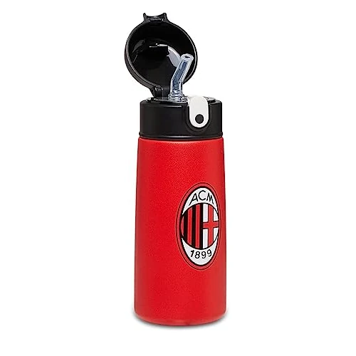 Tijdelijke aanbieding: Seven AC Milan Drinkfles voetbal, thermofles van roestvrij staal aan de binnenkant, buitenkant, temperatuurbehoud tot 24 uur, drinkfles voor school voor kinderen, thermofles van 19.26 EUR naar 19.26 EUR (korting 0%)