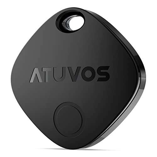 ATUVOS Air Tags - 4 Pack,Tracker Bluetooth Item Finder, Compatible with Apple Find My (iOS Only), Replaceable Battery, IP67 Waterproof, for Keys, Luggages, Suitcases, Bags (1Pack-DE)