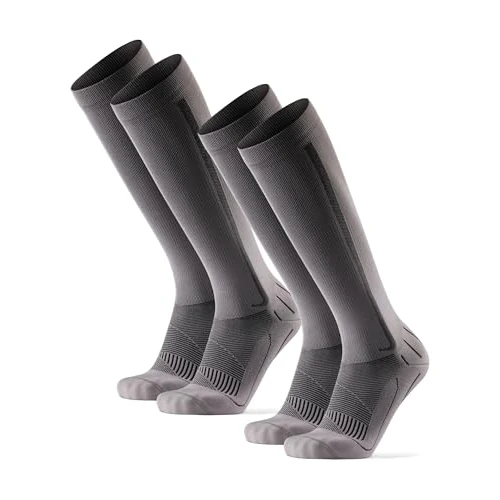 Offre limitée : DANISH ENDURANCE Chaussettes de Compression, Lot de 1 ou 2, Gris/Noir, 39-42 de 39.95 € à 39.95 € (0.00% de remise)