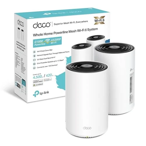 Offre limitée : TP-Link Deco Mesh WiFi 6 Jusqu’à 3 Gbit/s + CPL, Pack de 2, Deco PX50 de 310.37 € à 269.99 € (13% de remise)