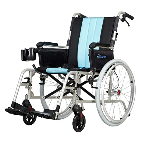 Offerta a tempo: ENCAREFOR è dotato di una sedia a rotelle pieghevole leggera del peso di 5,8 kg, uno schienale ergonomico, un sedile di 50 centimetri, una sedia a rotelle per anziani e disabili e una sedia a rotelle - 0.00% da 559.99 € a 559.99 €