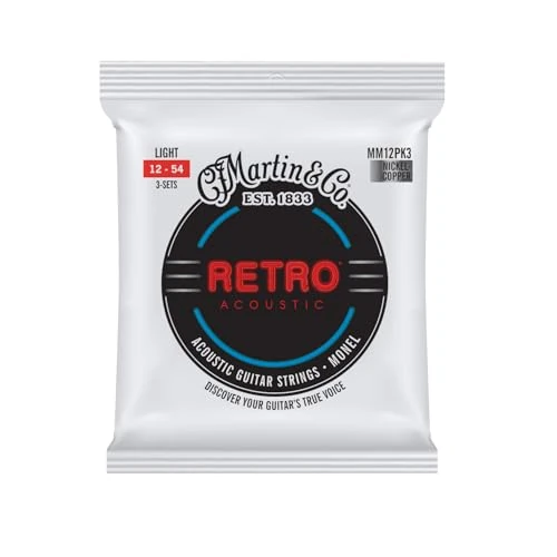 Offerta a tempo: C.F MARTIN & CO – Corde Retro Light, Nichel, 12, confezione da 3 - 13% da 31.64 € a 27.67 €