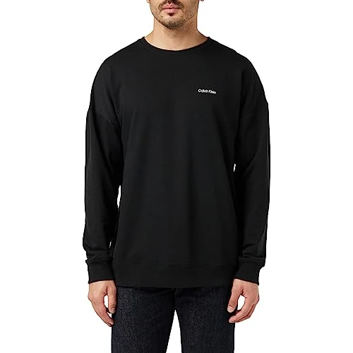 Limitiertes Angebot: Calvin Klein Herren L/S Sweatshirt, Black, XL von 64.90 EUR auf 32.00 EUR (Spare 51%)