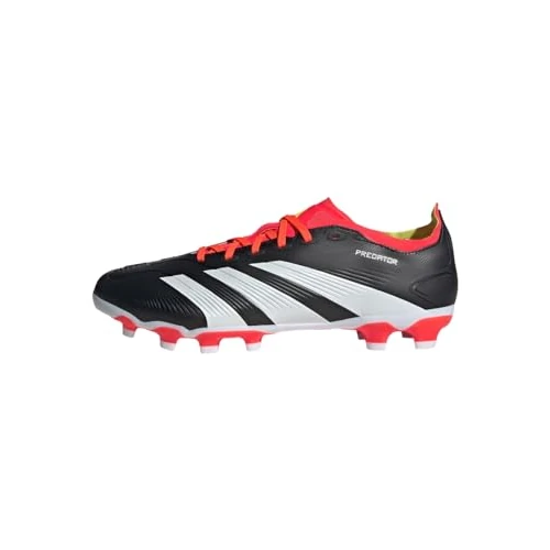 adidas Unisex 24 League Soft Ground Boots, Core Black/Cloud White/Solar Red, 10 UK Child