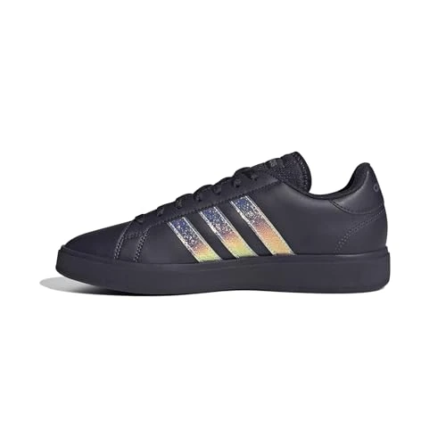 Limited-time offer: adidas Women's Grand Court Base 2.0 Shoes, Aurora Black/Aurora Black/Shadow Violet, 5 UK from 45.00 £ to 22.16 £ (save 51%)