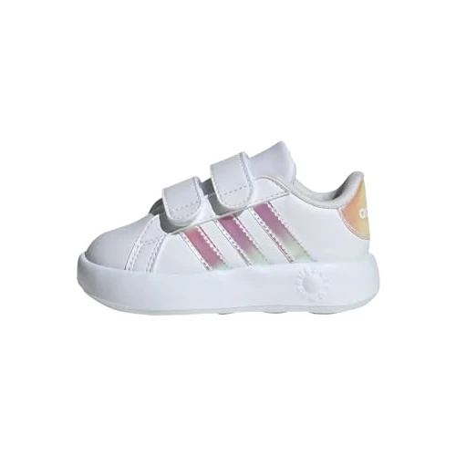 adidas Uniseks-Baby Grand Court 2.0 Shoes Kids, Cloud White/Iridescent/Grey Two, 19 EU