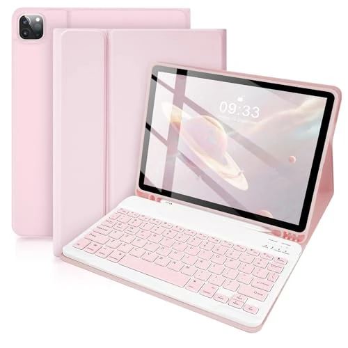 Limited-time offer: SOPPY Keyboard Case for iPad Air 11 inch (M3 2025 / M2 2024) & Air 4a/5th Gene & iPad Pro 11 inch (1a/2a/3a/4a), Detachable Keyboard Cover with Stylus Pen Slot,Pink from 30.50 £ to 26.60 £ (save 12.79%)
