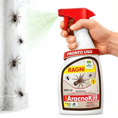 Offerta a tempo: Albagarden - Insetticida Ragni e Insetti - Repellente A Rapida Azione - Multinsetto Contro Scarafaggi Formiche Cimici Zanzare Mosche Pulci - Interno Ed Esterno - Spray 500 ml - 34% da 14.90 € a 9.90 €