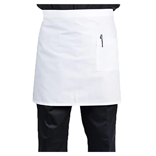 MFAZ Morefaz Ltd Grembiule bianco Grembiule da cameriere del catering100% cotone,