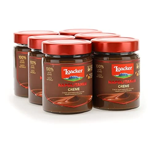 Offerta a tempo: Loacker, Crema Spalmabile Napolitaner, Crema alle Nocciole a Base di Nocciole Tostate, Latte e Vaniglia Bourbon, Ideale per Pane e Crepes, 6 Barattoli da 290g - 12% da 30.57 € a 26.85 €