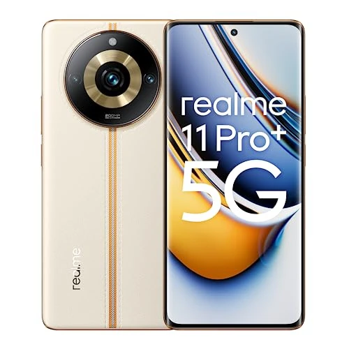 Oferta limitada: realme 11 Pro+ 5G 12+512GB Smartphone, Cámara SuperZoom OIS de 200 MP, Pantalla de visión curva de 120 Hz, gran batería de 5000 mAh, Carga SUPERVOOC de 100 W, Beige amanecer, Versión española de 519.99 € a 380.92 € (ahorro 27%)