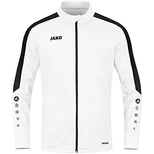 JAKO - Krachtige Polyester Jas, Uniseks-Kind, Wit, 116