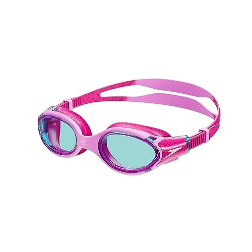 Tijdelijke aanbieding: Speedo Junior Biofuse 2.0 Zwembril, gepatenteerd, eenvoudig aan te passen, anti-condens, anti-lek, verbeterde pasvorm, verbeterd comfort, flamingo roze/elektrisch roze/blauw, eenheidsmaat van 16.95 € naar 16.95 € (0.00% korting)