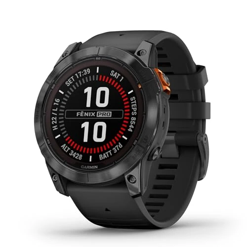 Offre limitée : Garmin fēnix 7X Pro, Solar - Montre GPS Multisports connectée – Gray avec Bracelet Noir – Boîtier 51 mm de 536.99 EUR à 536.99 EUR (remise 0%)