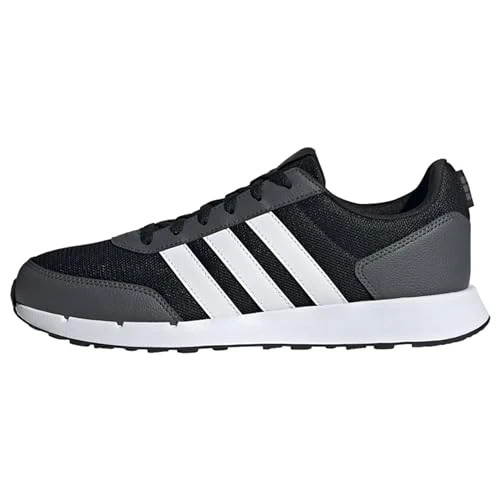 adidas Mixte Run 50s Shoes, Core Black / Cloud White / Grey Six, 42 EU