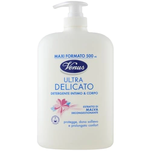 Offerta a tempo: Venus - Detergente Intimo Ultra Delicato con Estratto di Malva 500 ml - 38% da 2.50 € a 1.55 €