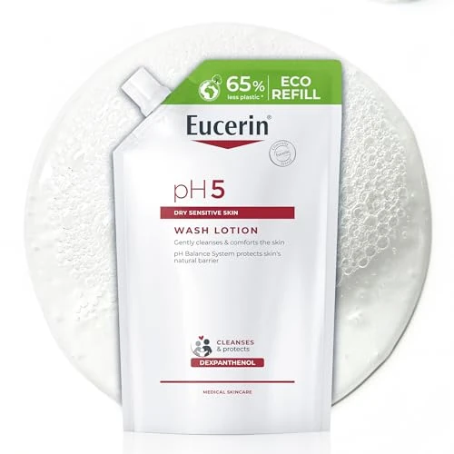 Limitiertes Angebot: Eucerin pH5 Waschlotion für Körper, Gesicht und Hände für empfindliche Haut Nachfüllbeutel, 400 ml Lotion von 15.26 EUR auf 14.48 EUR (Spare 5%)