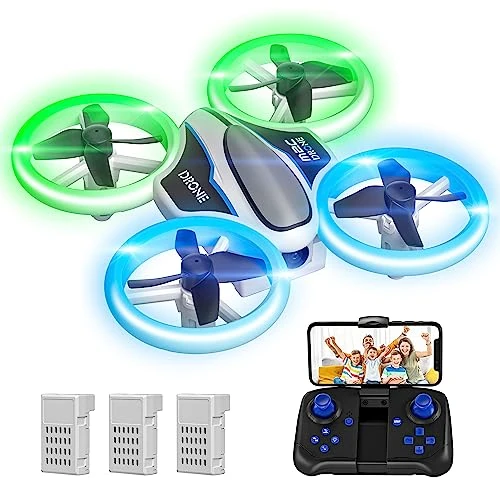 Offre limitée : Mini Drone avec Caméra 1080P HD, Drone avec Lumières LED pour Enfant, Quadricoptère Hélicoptère RC avec 3 Batteries 21 Mins Jouet Cadeau pour Garçons et Filles de 49.99 EUR à 49.99 EUR (remise 0%)