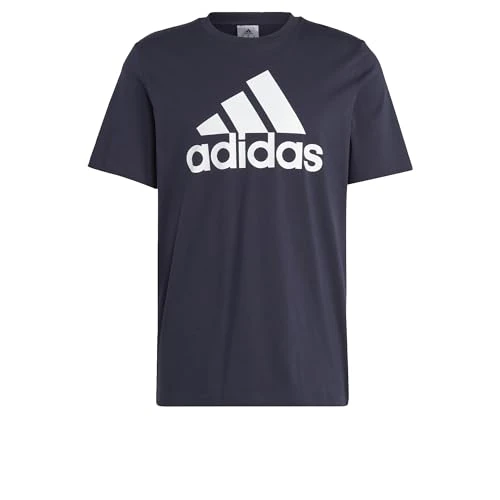 adidas Herren Essentials Single Jersey Big Logo Tee (Plus Size), Legend Ink/White, M Extra Tall
