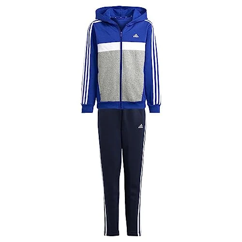 adidas Unisex kids Tiberio 3-Stripes Colorblock Fleece Kids Tracksuit