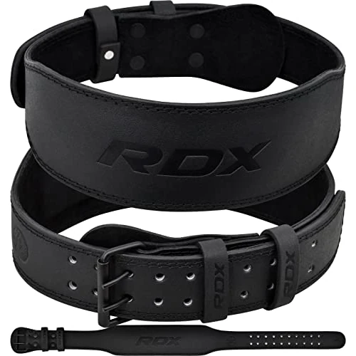 Tijdelijke aanbieding: RDX Gewichtheffen riem gym fitness, koeienhuid leer, 4 "6" gewatteerde lendensteun rugsteun, 10 verstelbare gaten, gewichtheffen powerlifting bodybuilding deadlift squat workout krachttraining, mannen van 133.94 € naar 133.81 € (0.1