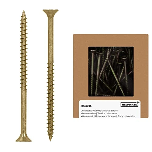 Offerta a tempo: HELPMATE – Viti per legno, testa svasata, 5,0x80 mm – Passivate – 75 pezzi - 41% da 16.67 € a 9.89 €