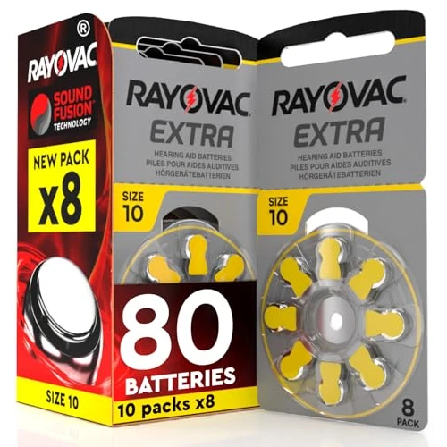 Tijdelijke aanbieding: 80 Batterijen voor Gehoorapparaten Rayovac Extra 10. 10x8 Stucks Hoortoestelbatterijen van 22.99 EUR naar 22.99 EUR (korting 0%)